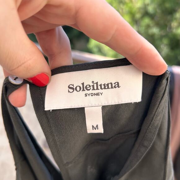 Soleiluna 100% Silk Mini Dress Size Medium - Picture 3 of 5